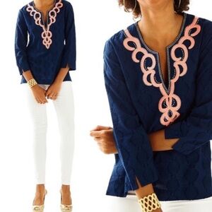 NWT Lily Pulitzer Amelia Island Tunic Pink & Blue